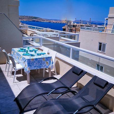 Appartamento Sea View New Penthouse Terrace & Garage Parking St. Paul's Bay Esterno foto
